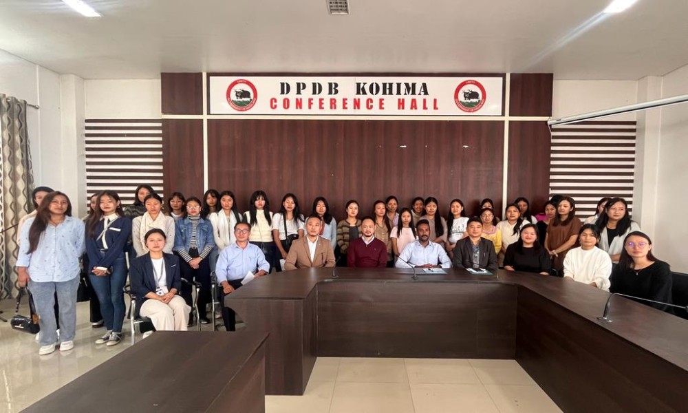 The students with officials during the programme held at the DPDB Hall, DC Office Kohima on October 13. (DIPR Photo)